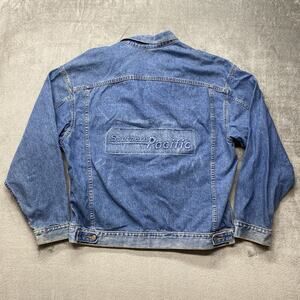 Southern Pacific Railroad Jacket Men’s Size XXL Denim Trucker USA Vintage